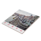 Porto Ribeira uitzicht keramische tegel Tegeltje (Zijkant)