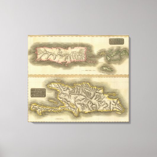 Porto Rico, Maagdeneilanden, Hispaniola Canvas Afdruk (Voorkant)