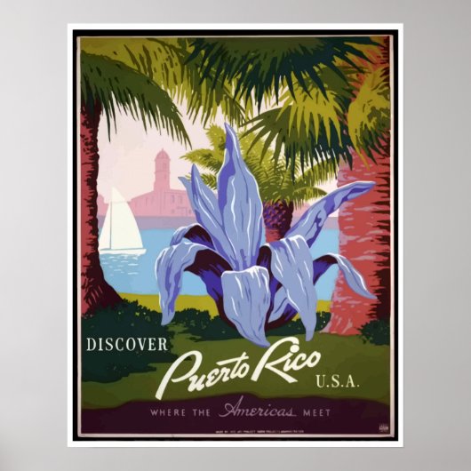  Porto Rico Travel Poster (Voorkant)