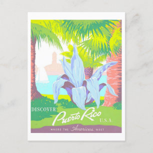  Porto Rico Travel Poster Briefkaart
