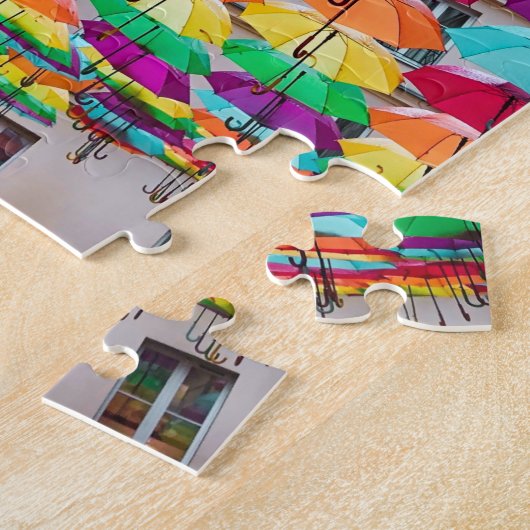 Porto Rico Umbrellas Pattern Jigzaag Puzzle Comple Legpuzzel (Zijkant)