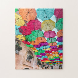 Porto Rico Umbrellas Pattern Jigzaag Puzzle Comple Legpuzzel