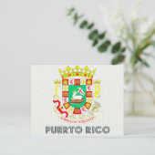 Porto Rico Wapenmunt Briefkaart (Staand voorkant)