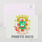 Porto Rico Wapenmunt Briefkaart (Voorkant / Achterkant)