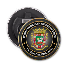 Porto Rico Wapenmunt Button Flesopener