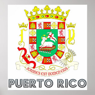 Porto Rico Wapenmunt Poster