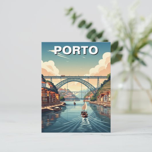 Porto River Cruise Portugal Reizen Briefkaart (Staand voorkant)