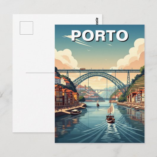 Porto River Cruise Portugal Reizen Briefkaart (Voorkant / Achterkant)