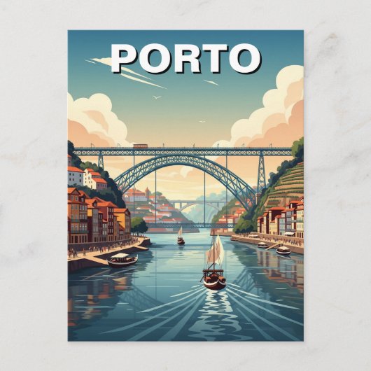 Porto River Cruise Portugal Reizen Briefkaart (Voorkant)