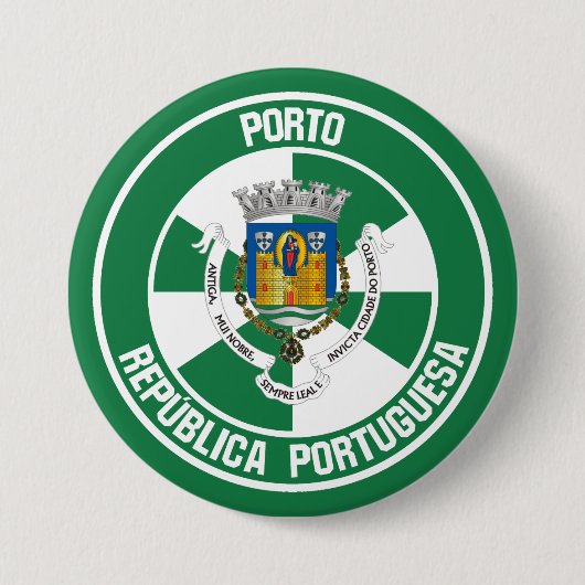 Porto Round Emblem Ronde Button 7,6 Cm (Voorkant)
