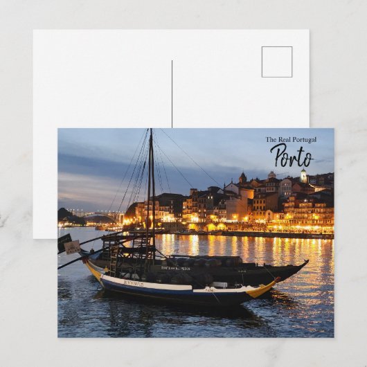 Porto 's nachts briefkaart (Voorkant / Achterkant)