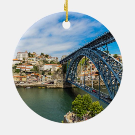Porto Schilderachtig kerstversiering Keramisch Ornament (Achterkant)