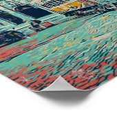 Porto-stad met tramwegafbeelding Portugal Poster (Hoek)