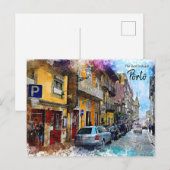 Porto Streets Portugal Briefkaart (Voorkant / Achterkant)