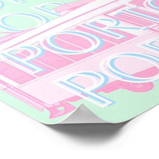 Porto Travel Art, Portugal Travel Art, Pastel Poster (Hoek)