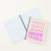 Porto Travel Art, Portugal Travel Art, Roze Notitieboek (Binnen)