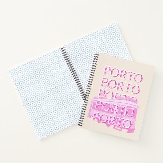 Porto Travel Art, Portugal Travel Art, Roze Notitieboek (Binnen)
