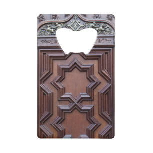 Porto van de Spaanse Kerk van God Gateway to Heave Creditkaart Flessenopener