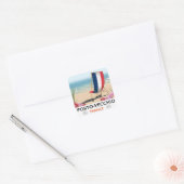 Porto-Vecchio, Franse strandreisposter Vierkante Sticker (Envelop)