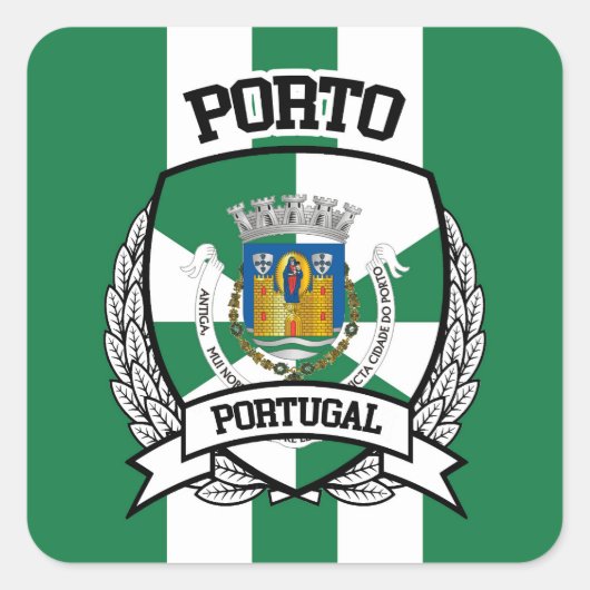 Porto Vierkante Sticker (Voorkant)