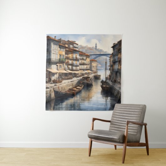 Porto waterverf wandkleed (In situ)