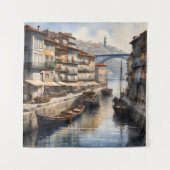 Porto waterverf wandkleed (Voorkant)