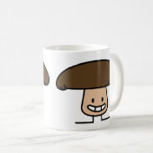 Portobello-achtige paddenstoel pet koffiemok (Voorkant rechts)