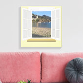 PortoBello, Italië via Window Canvas Afdruk (Insitu (Woonkamer))