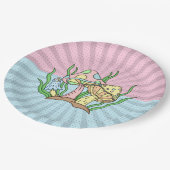 Portobello paddenstoel papieren bordje (Gekanteld)