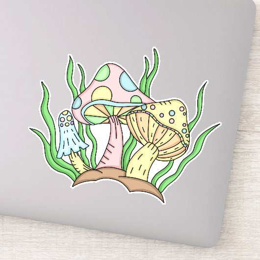 Portobello paddenstoel sticker (Detail)