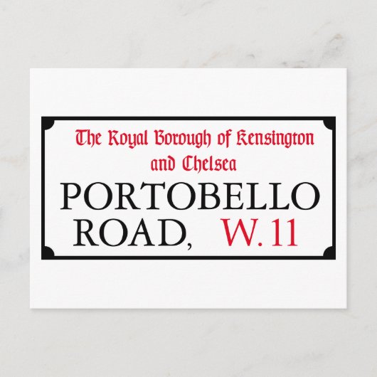 Portobello Road, London Street Sign Briefkaart (Voorkant)