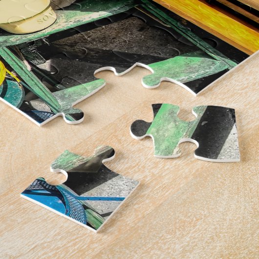 Portobello Road Market London. Jigzaag Puzzle Legpuzzel (Zijkant)