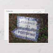 portofineteken briefkaart (Voorkant / Achterkant)