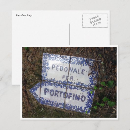 portofineteken briefkaart (Voorkant / Achterkant)