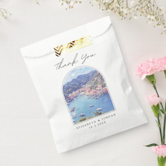 Portofino Bruiloft Italië Foto Dank u Bedankzakje (Gezegeld)