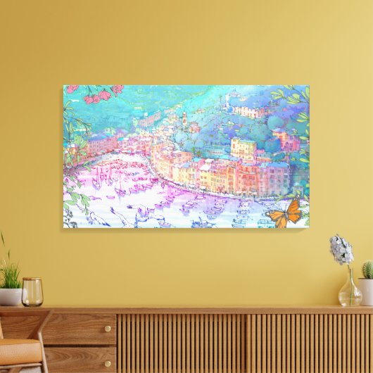 Portofino Canvas Afdruk (Insitu (Woonkamer))