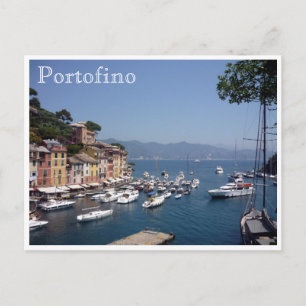 portofino harbor italië briefkaart