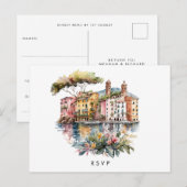 Portofino Italiaans briefkaart voor de zomerbruilo (Voorkant / Achterkant)