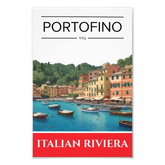 Portofino Italian Riviera liguria Poster (Voorkant)