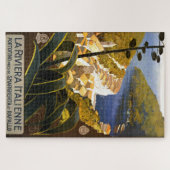  Portofino Italië Illustratie van Riviera Legpuzzel (Horizontaal)