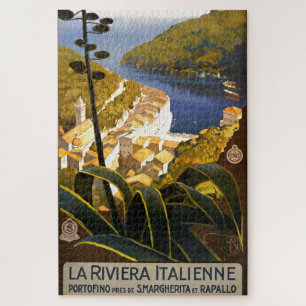 Portofino Italië Illustratie van Riviera Legpuzzel