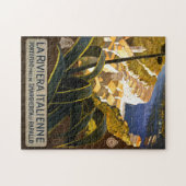  Portofino Italië Illustratie van Riviera Legpuzzel (Horizontaal)