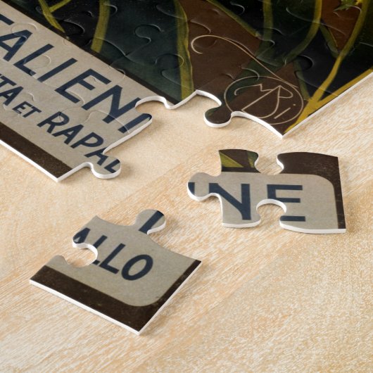  Portofino Italië Illustratie van Riviera Legpuzzel (Zijkant)