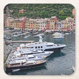 Portofino, Italië - Italiaans haven dorp- Onderzet Kartonnen Onderzetters