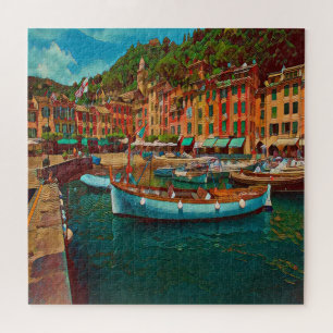 PORTOFINO - Italië - klein vierkant - marina Legpuzzel