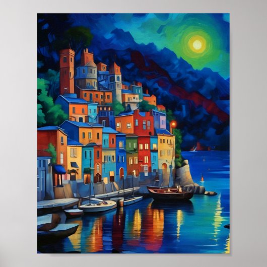 Portofino Italië Print, Value Poster papier (mat) (Voorkant)