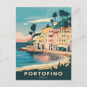 Portofino Italië Reis Waterverf Briefkaart