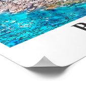 Portofino Italië Reizen Waterverf Hand getekend Poster (Hoek)