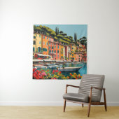 Portofino Italië Scene Mediterraan Europa Wandkleed (In situ)