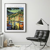 Portofino Italië Schilderachtig kunst Print Poster